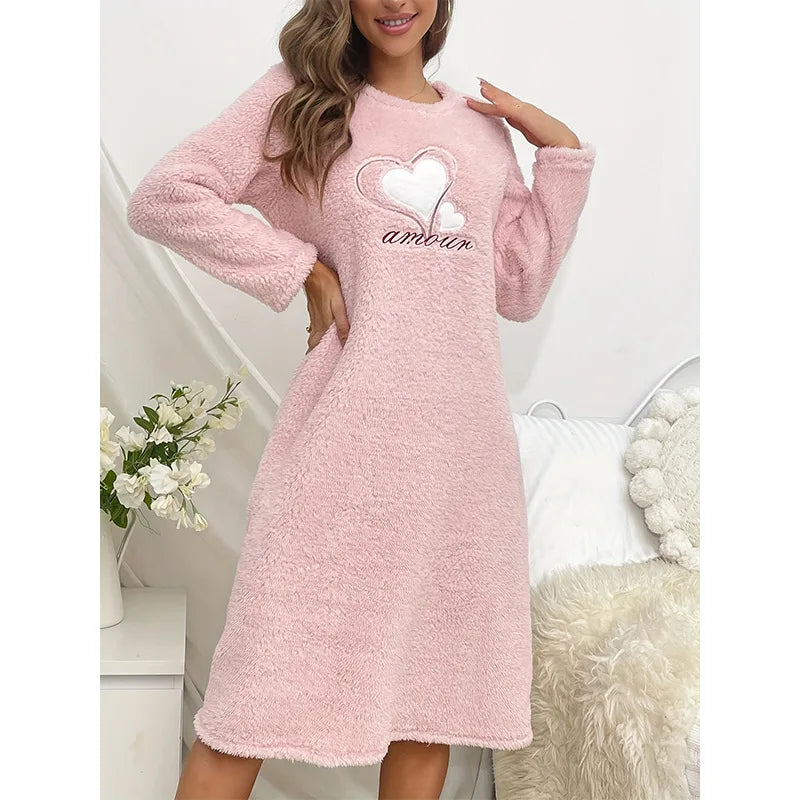 Robe de Nuit Velours Hiver