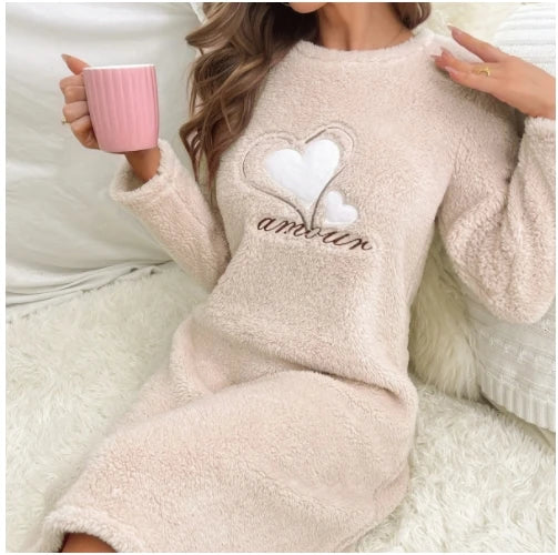 Robe de Nuit Velours Hiver